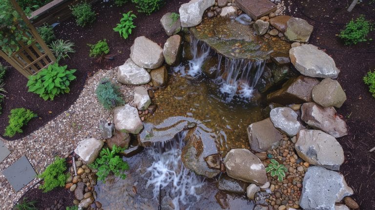 How to Maintain Healthy Pond Oxygen Levels for Vibrant Aquatic Life 1 Pondless waterfall installation in a serene backyard garden setting